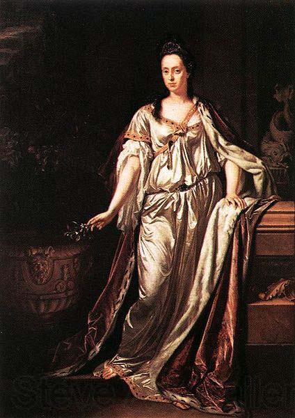 Adriaen van der werff Portrait of Anna Maria Luisa de' Medici, Electress Palatine Norge oil painting art